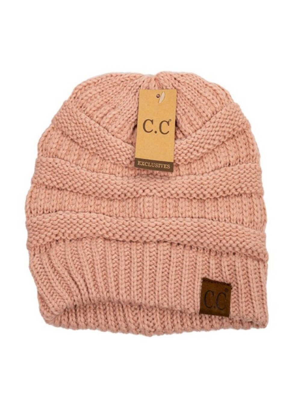Authentic C.C Exclusives Cable Knit Beanie INDI PINK